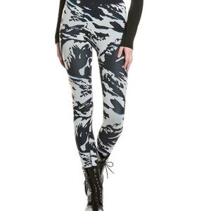 Sweaty Betty Peaks Ski Base Layer Leggings with Blue Peaks Jacquard size small